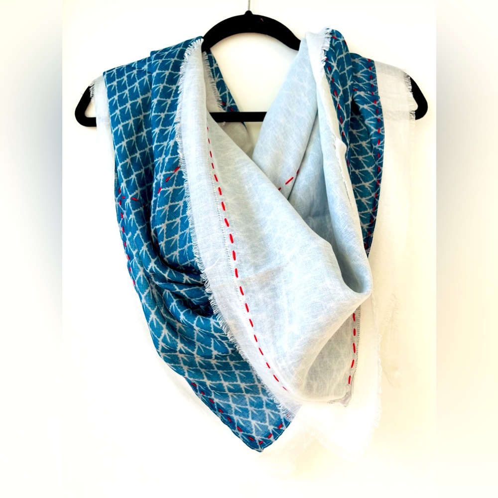 TILO Scarves Square Scarf. NEW. Detailed top stitching and ultra soft.
